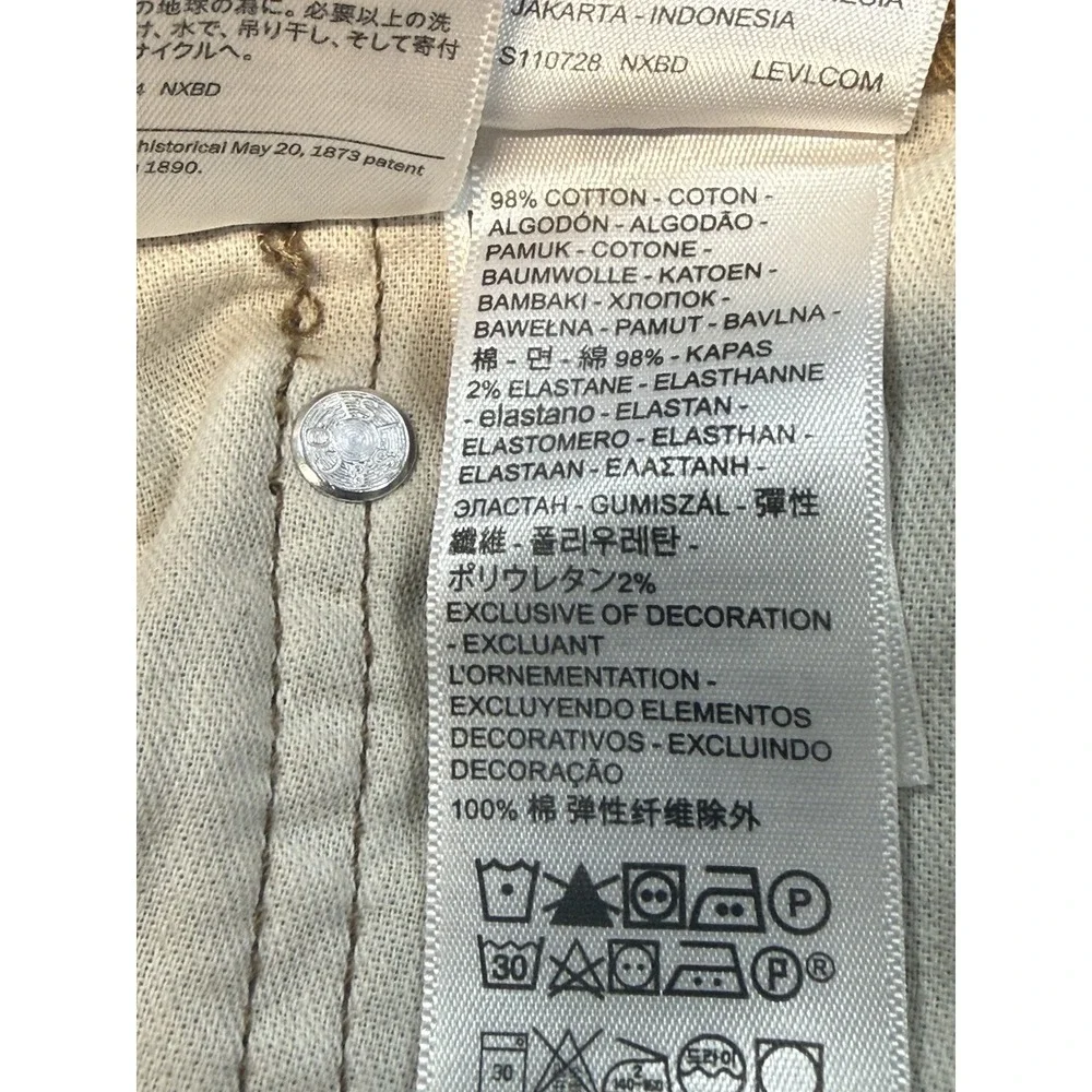 Levi's‎ 541 Athletic Taper Chino Pants Tan W38 L32
